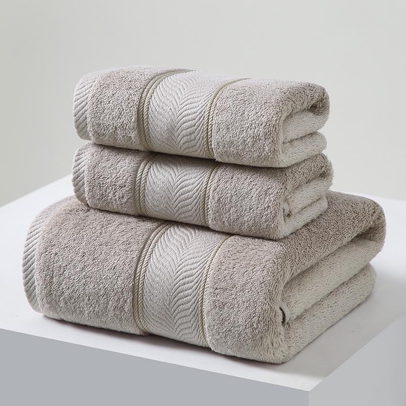 Premium All-Cotton Bath Towel: Thick, Soft, Absorbent, Antibacterial, Embroidered for Household and Hotel Use