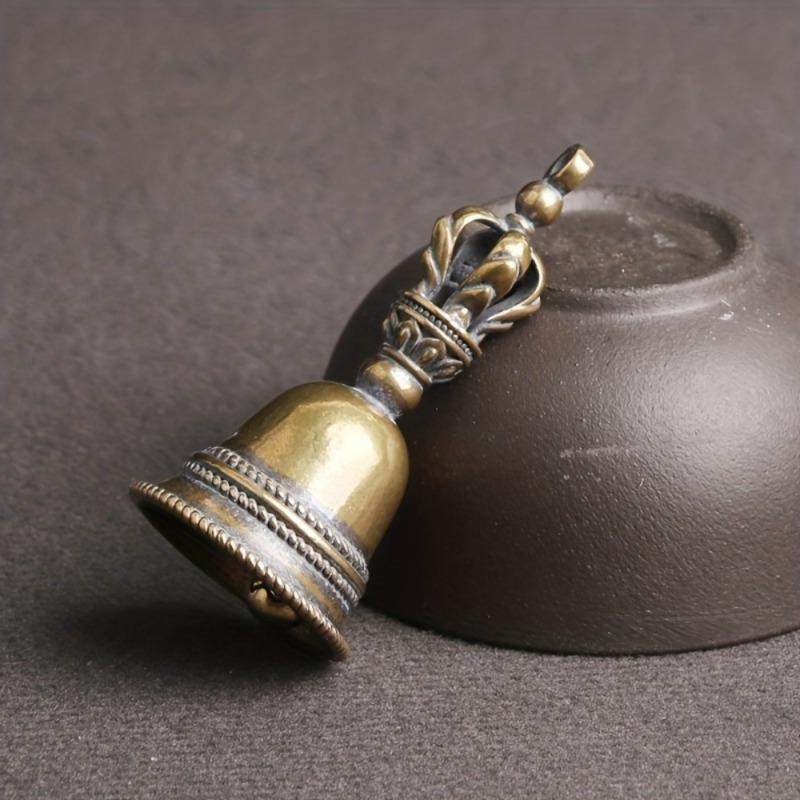 3Pcs Vintage Small Brass Bells Wind Chimes Crafts Tibetan Bronze Bell Ideas Copper Pendant Keychain Desk Decoration