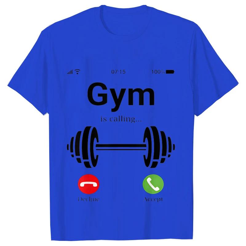 

Футболки Hipster для мужчин Gym Is Calling Me Print Мужские футболки Одежда Футболки с забавной графикой Одежда с коротким рукавом для любителей спортзала XXXXXL коралл красный