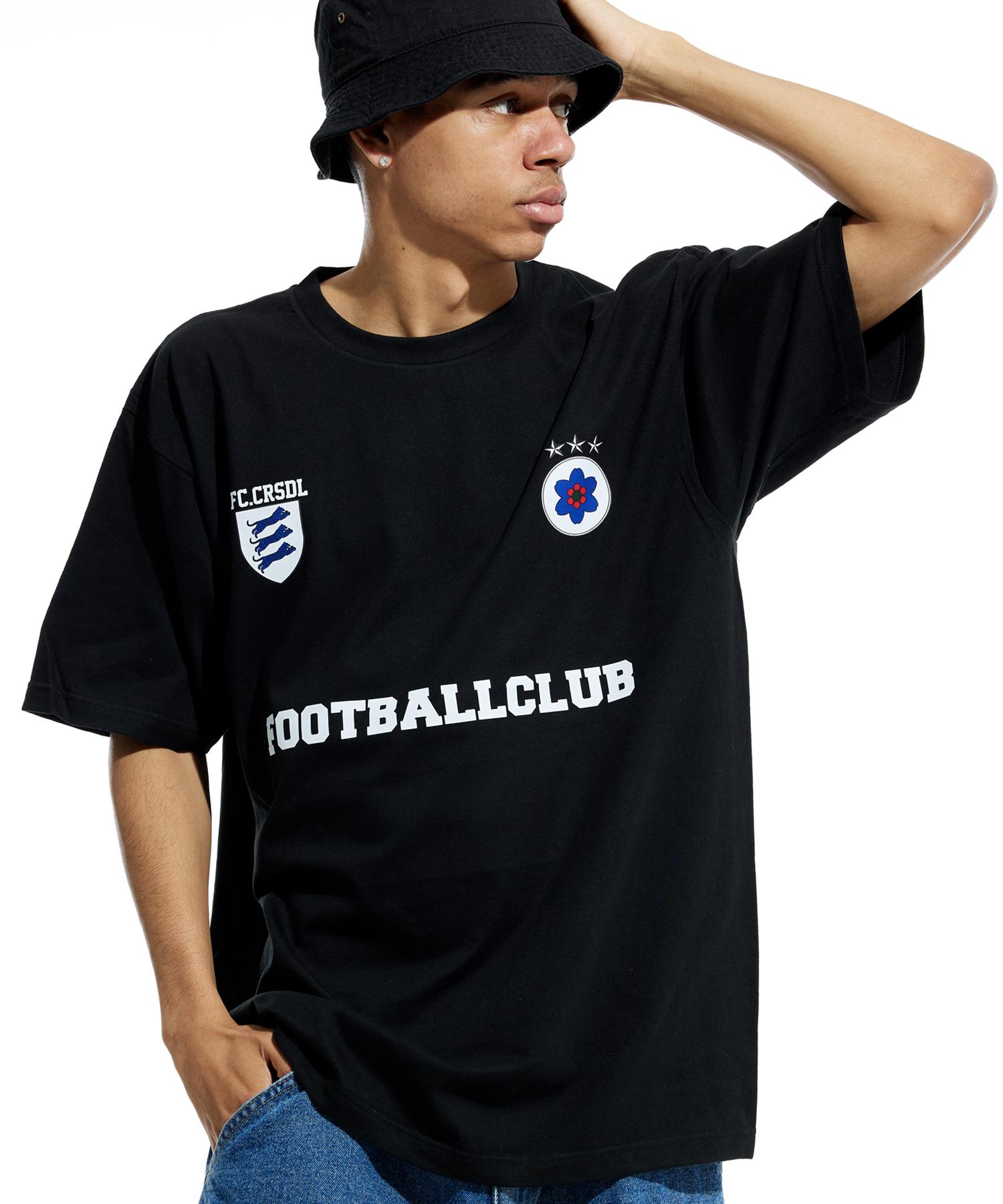 Cream Soda Lab Fc Short Sleeve T-Shirt Black White Xl