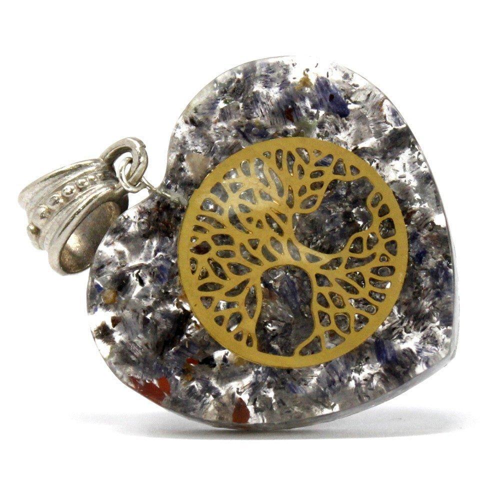 Orgonite Heart Pendant - Tree of Life