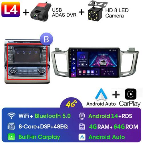 For Toyota RAV4 Rav 4 XA40 2012 - 2018 Android Car Radio Multimidia Video Player Navigation GPS Carplay Touch Screen Auto Stereo