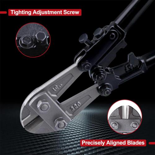 SPEEDWOX Heavy-Duty Bolt Cutter, Bolt Clipper, Wire Cutter, Chain Cutter, Metal Cutter, Rebar Cutter, Cable Cutter, Hard Steel Wire Cutter, Forged Han