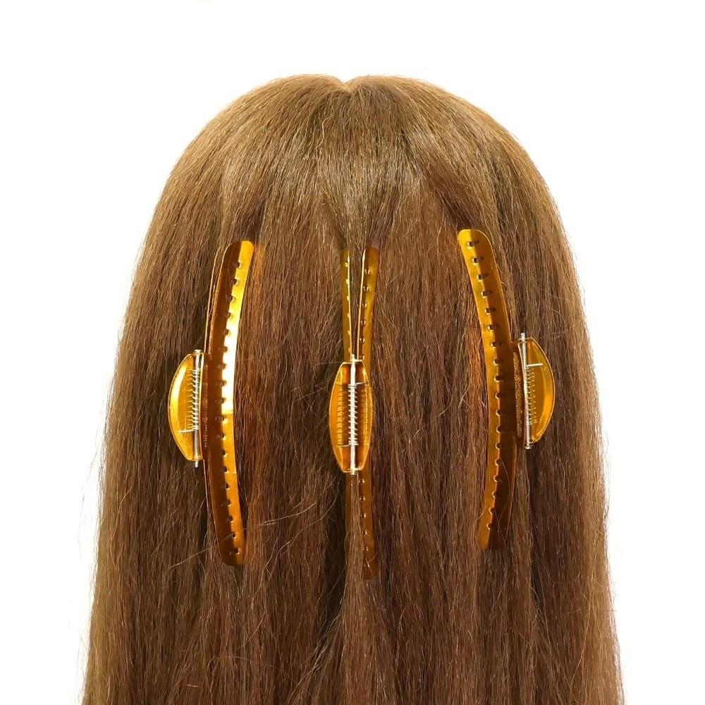 6 Piezas Pinzas para el Cabello Ligeras de Ola Aleación de Aluminio Pinza de Peluquería Herramienta de Peinado
