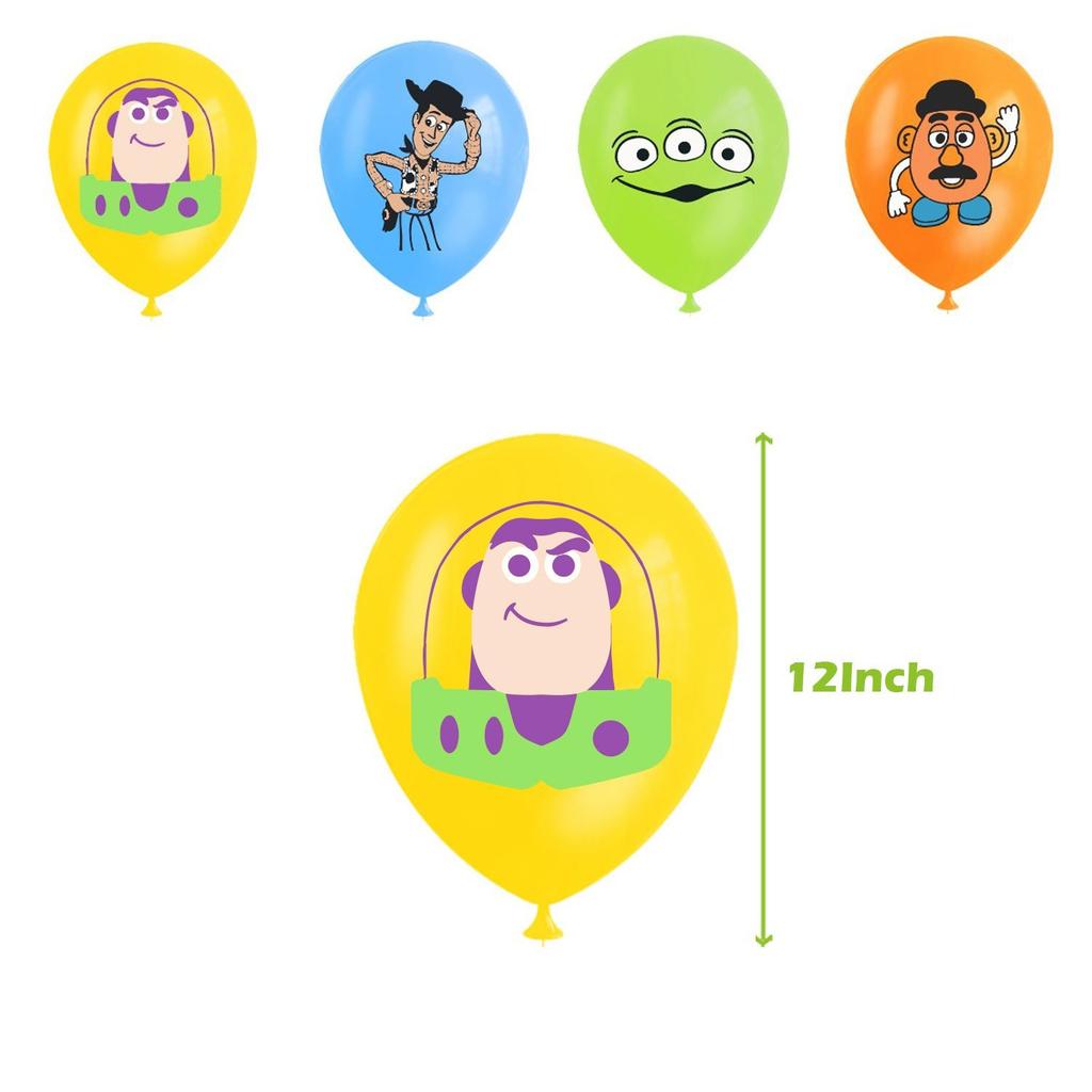 Toy Story-themed Birthday Party Decorations: Buzz Lightyear Balloon Banners, Cake Toppers, and Toy Story Party Decorations