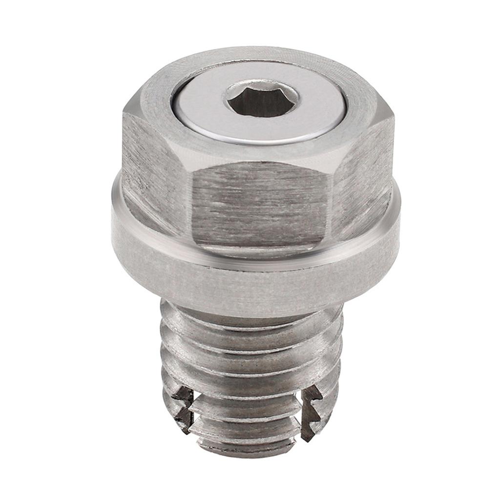 M16.1X1.5 Stainless Steel Self Tapping Oil Drain Plug Thread Repair Kit with O Circle Hex Wrench for Oil Pan Silver