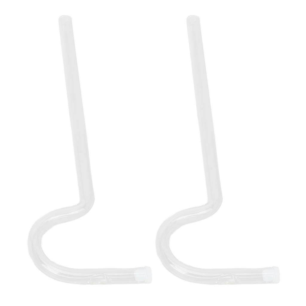 Glass Straws Set Reusable Long Flute Shape Drinking Straws Glass Set with Cleaning Brush
