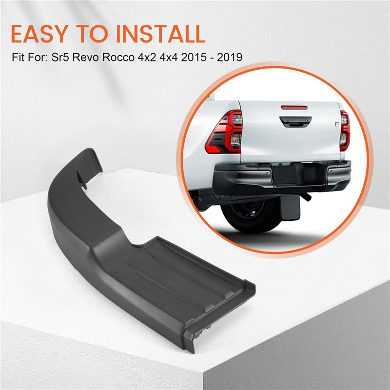 Rear Bumper Step Plate Black For Toyota Hilux Revo Rocco 2015 -2019-A99D