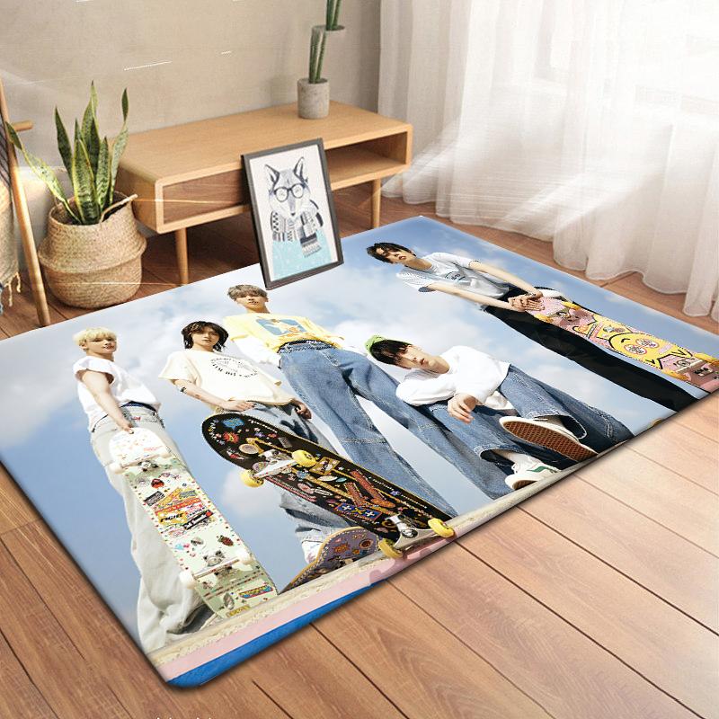 Koreanische Boy Band TXT Teppich Küche MatEingang Fußmatte Schlafzimmer Boden Dekoration Wohnzimmer Teppich Badezimmer Anti-rutsch-teppiche