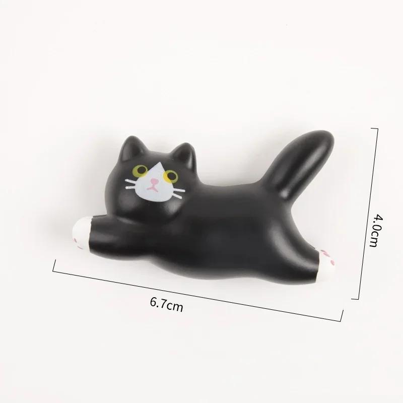 Cute Cat Refrigerator Magnets Sticker Creative Resin Cartoon 3D Cat Fridge Sticker Fridge Magnets Home Kitchen Decoration Gifts