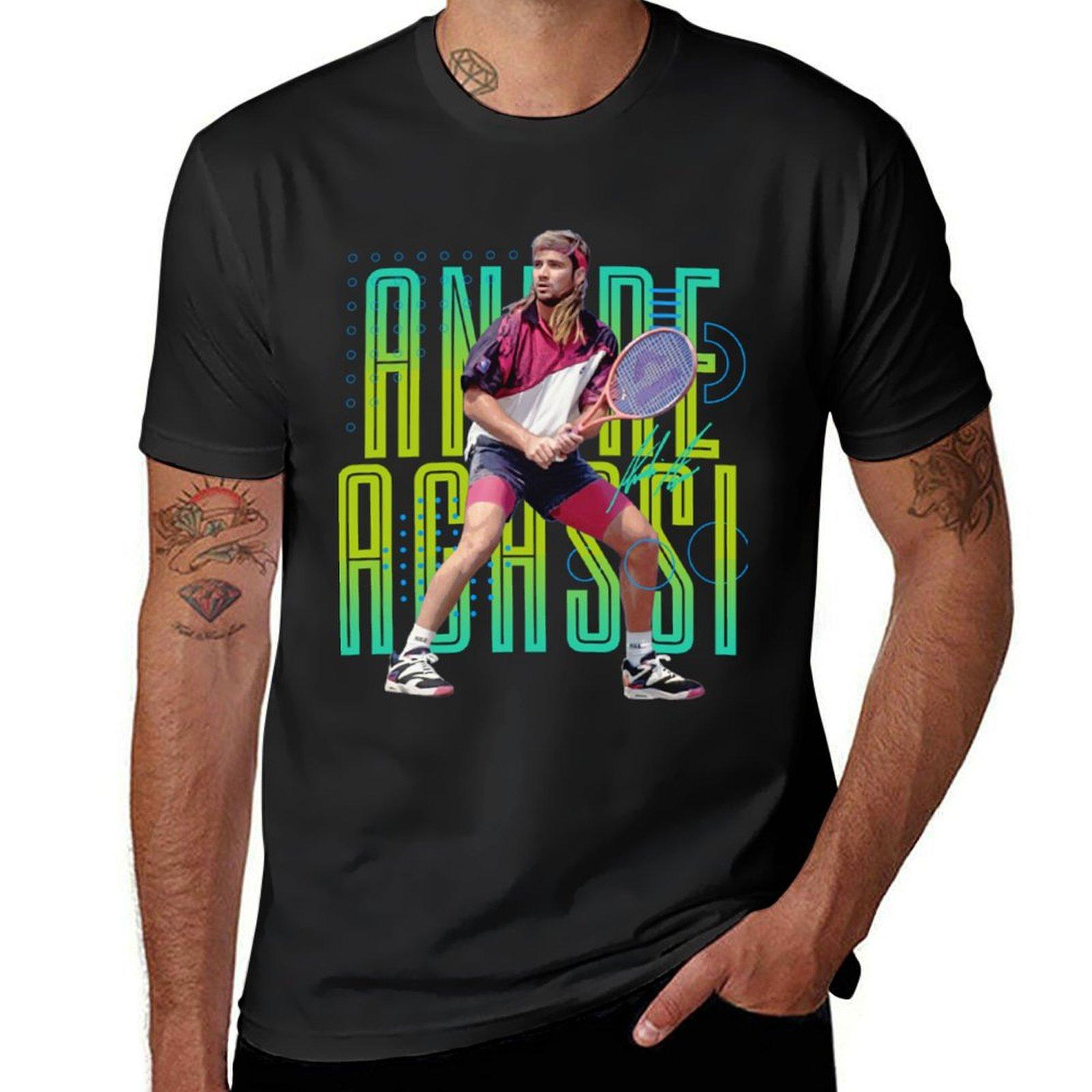 

Andre Agassi 90 s T-Shirt customs design your own anime clothes summer top T-shirt men M