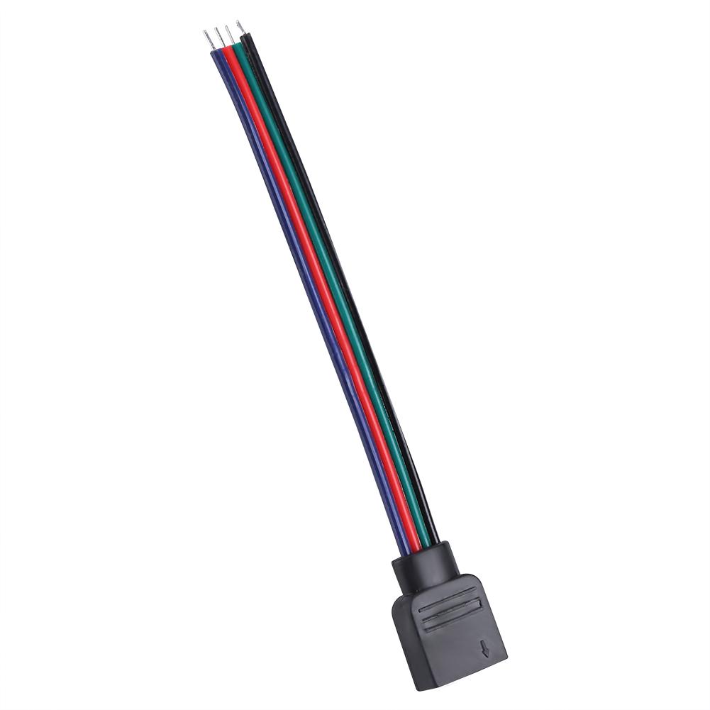 20pcs 4 Pin Cable Connector Wires for 5050Celsius3528Celsius3014 RGB LED Strip Lights 10cm Length Female