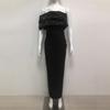 New Women's Clothing One-word Shoulder Elegant Temperament Waist Dress Banquet Evening Dress Tight Hip Wrap