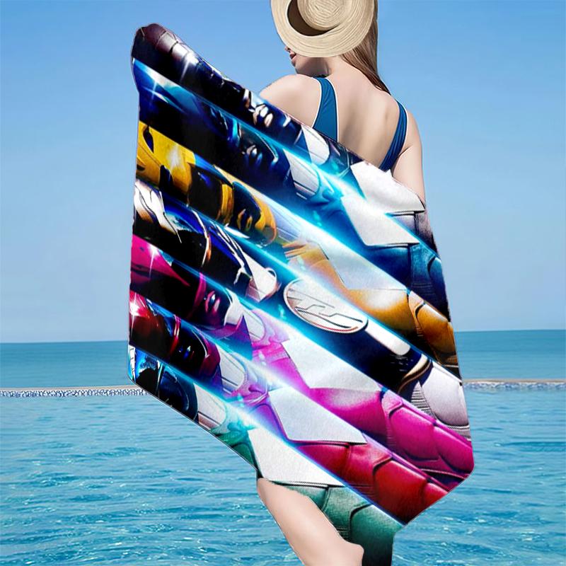 Rangers Team-up Beach Towel, Super Soft Microfiber, Gift for Her/Him, Birthday, for Pool, Beach, Travel, Home Decor Fan gifts