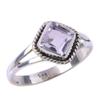 Natural Pink Amethyst Gemstone Handmade 925 Solid Sterling Silver Ring S.8 t4K85