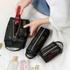 High-Capacity Luxury Mesh Cosmetic Handbag: Makeup, Lipstick, and Brush Organizer