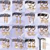 Gold Color Animal Heart Cone Pendant Earring Stainless Steel Round Hoops Earrings For Women Men Jewelry Ear Piercing Couple Gift