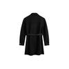 Calvin Klein Solid Color Lapel Zipper Long Sleeve Coat Women Coats Black J222318-BEH