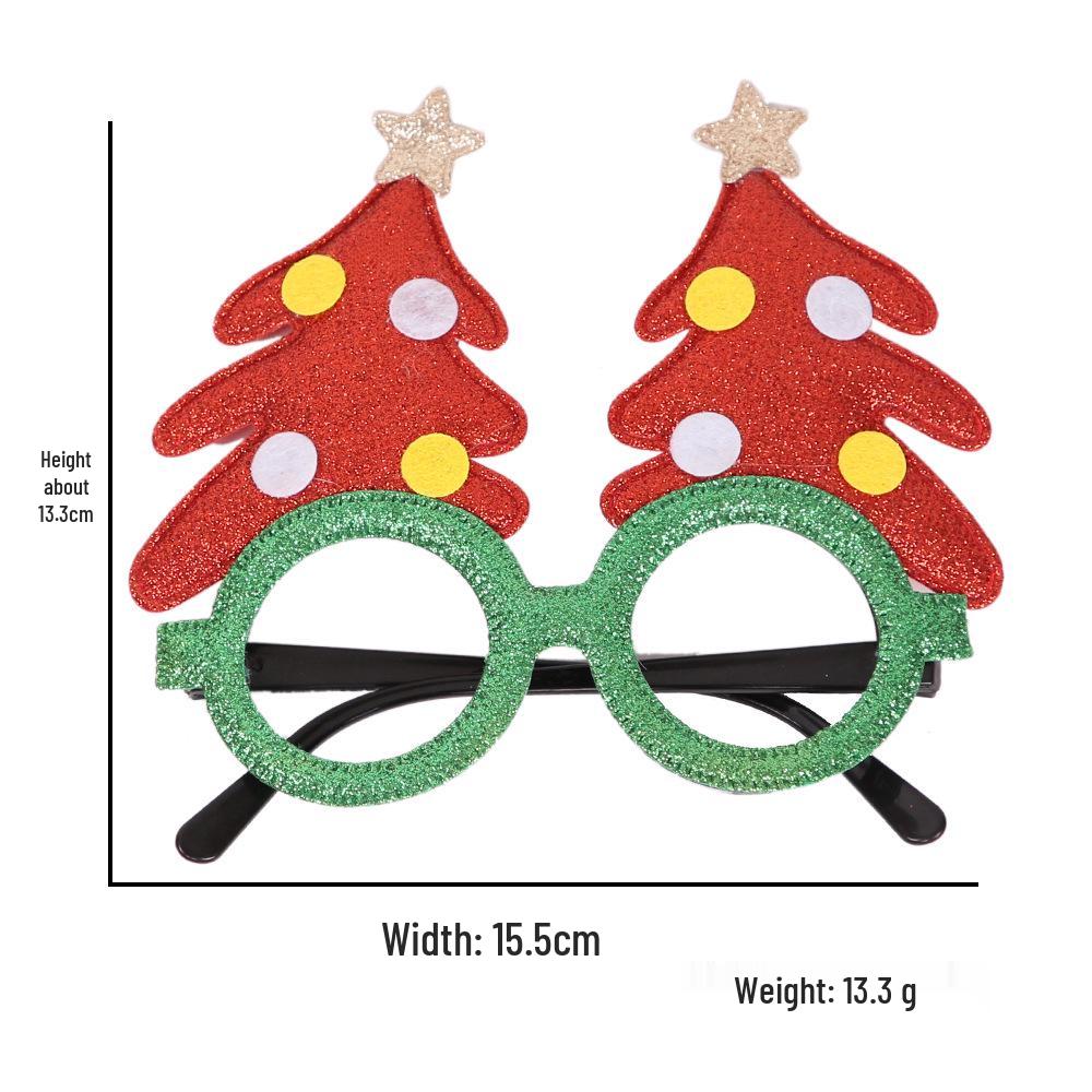 Unisex Christmas Cartoon Antlers Glasses for Adults & Kids - Creative Holiday Gift