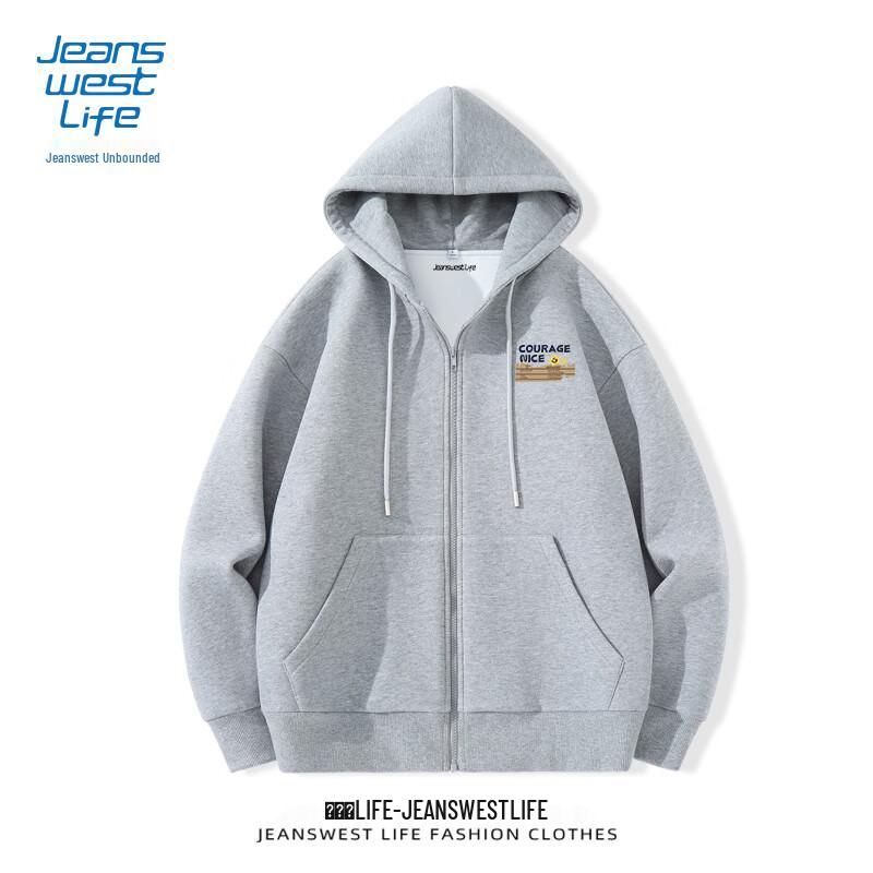

JEANSWEST LIFE Men s Casual Hooded Zip Jacket L