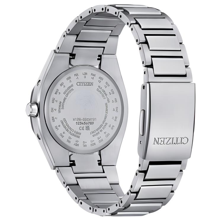 Citizen Attesa Quartzové hodinky poháněné světlem s titanovým řemínkem 39mm Pánské hodinky Šedý ciferník CB3044-55E