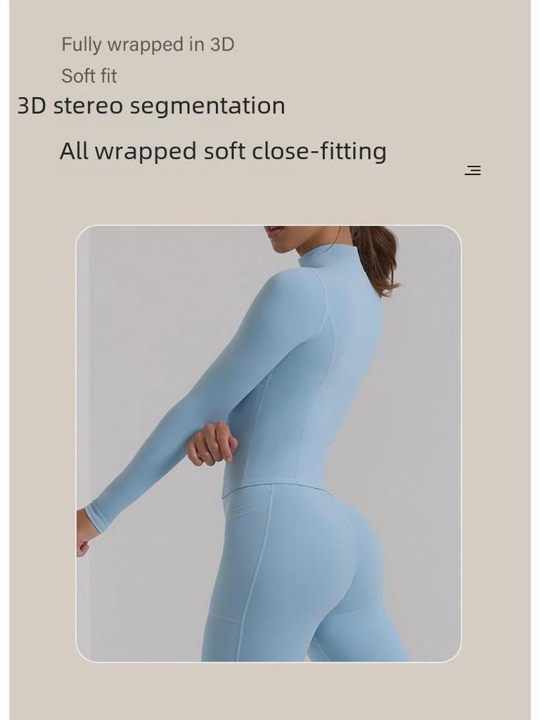 Damski kardigan z długim rękawem, kurtka do jogi: Odzież fitness i rekreacyjna na zewnątrz