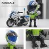 Joint Mobility Zinc Zinc Alloy Motorcycle Helmet Toy Action Figure Movable Figurine Model  Auto Decor