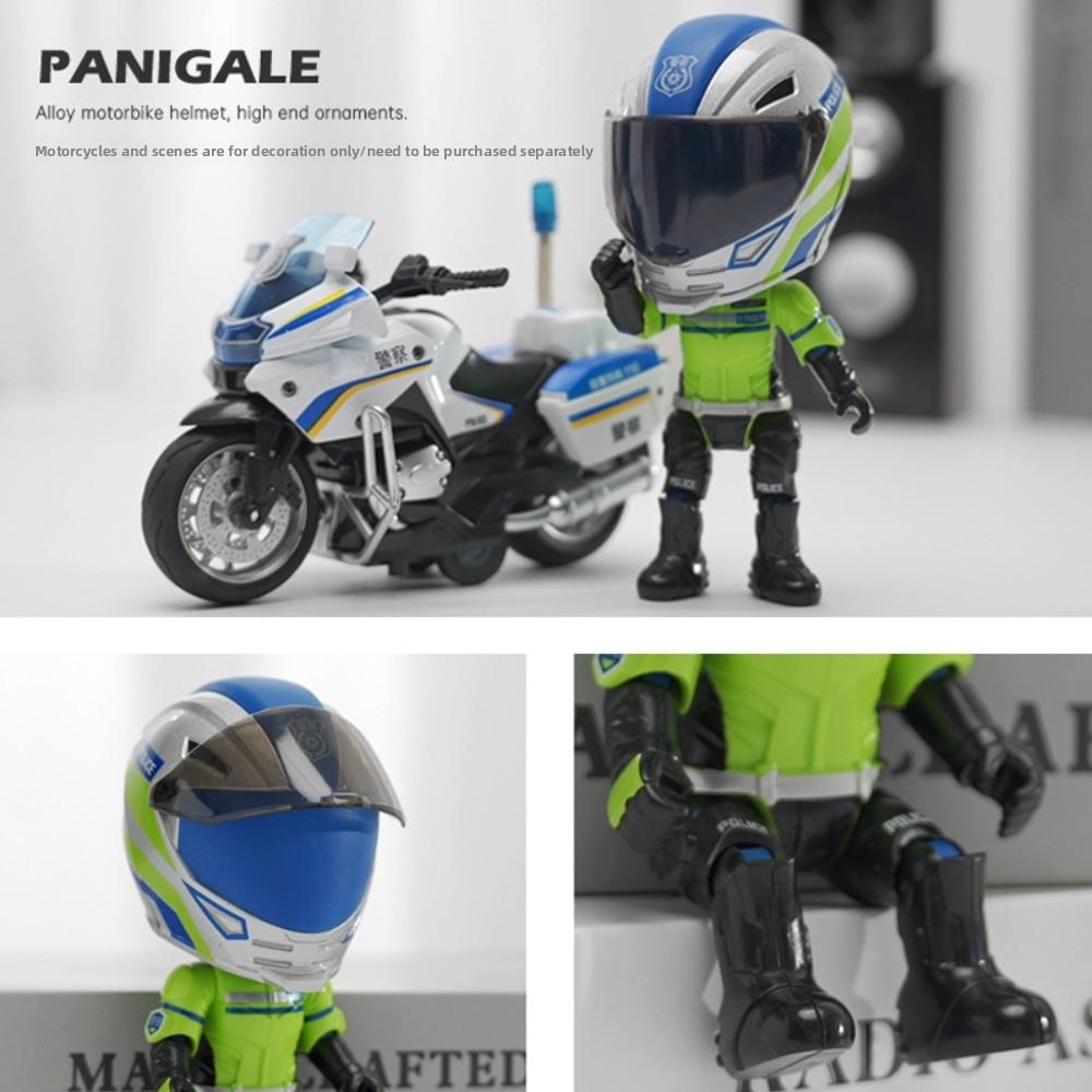 Joint Mobility Zinc Zinc Alloy Motorcycle Helmet Toy Action Figure Movable Figurine Model  Auto Decor