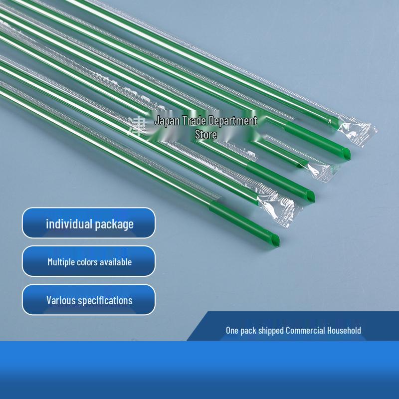 Individually Wrapped Transparent Sharp Tip Boba Straws - Pack of 1
