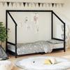 Kids  Bed Black 80 x 200 cm Solid Pine Wood