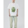 Black T Shirt with Green Cat Stormtrooper Graphic Print for Casual Wear