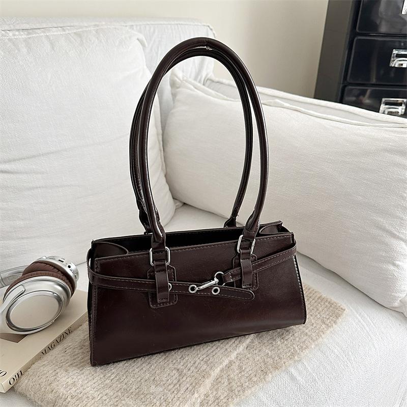 Retro Umhängetasche mit großem Fassungsvermögen für Damen, neue Herbst- und Winter-Schultertasche, Nischendesign, tragbare Pendlertasche