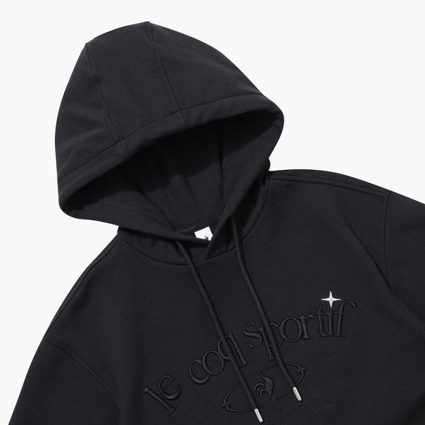LECOQ Women'S Brushed Loose Fit Hooded Dress Black (Qp422Oopo3)