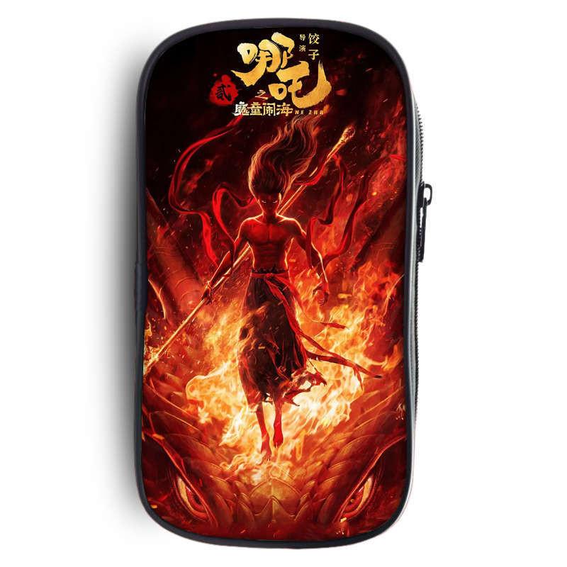 Fabric Nezha Oxford Pencil Case Organizer For Students And Teens Storage Bag