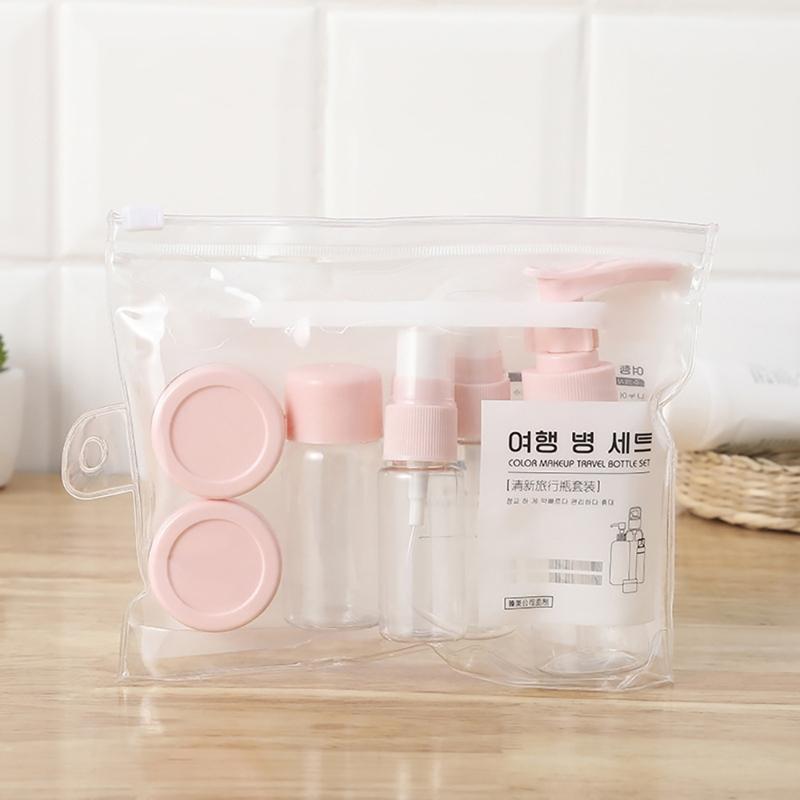 7/9 Pieces Multifunctional Cosmetic Bottles Leak Proof Travel Container Travel Bottles Set for Shampoo Lotion Cream