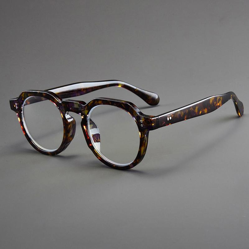 Vintage Round Glasses Men Fashion Tortoiseshell Rim Optical Frames Women New Trendy Retro Blue Light Blocking Eyeglasses