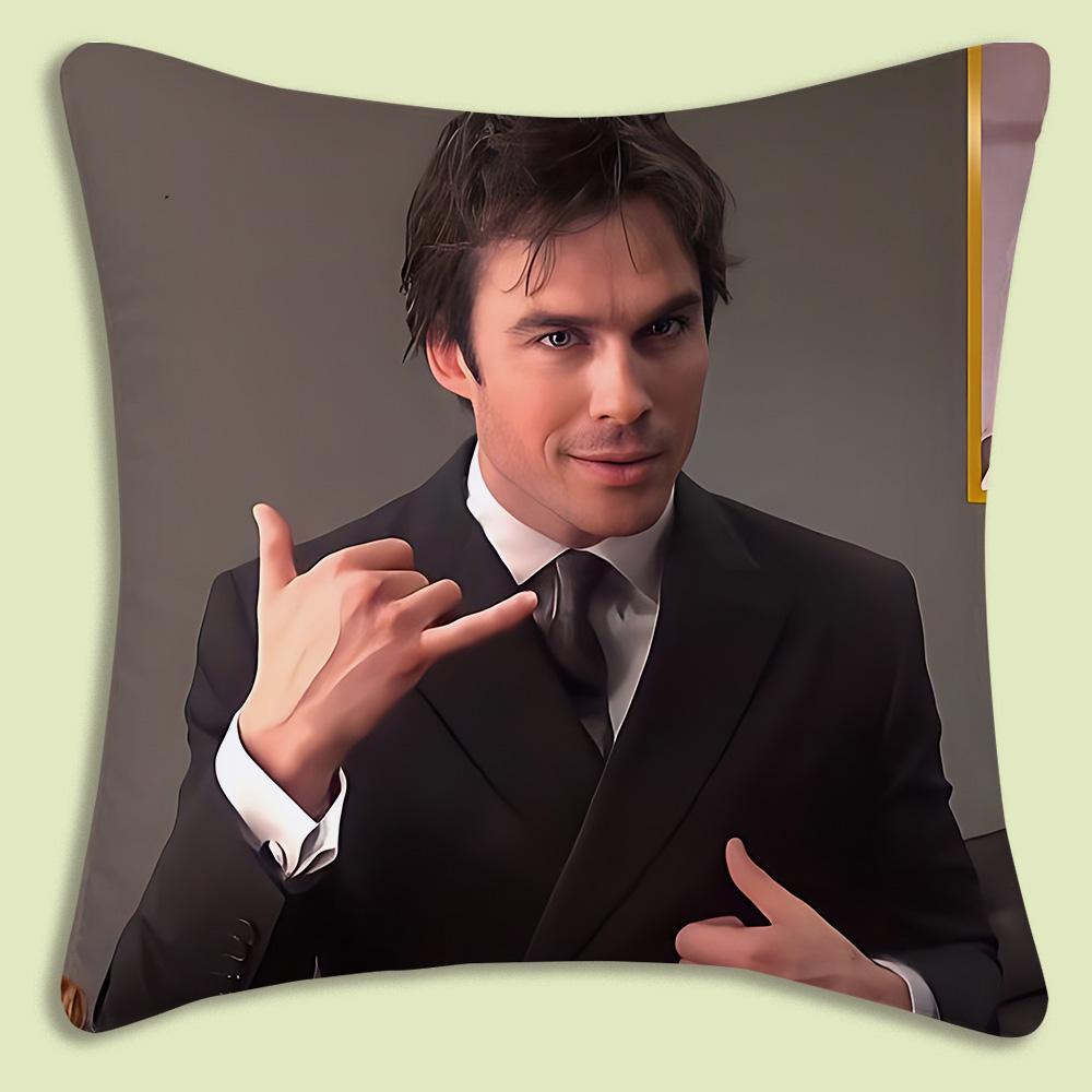 1pc Damon Salvatore Pillow Set Vampire Diaries Pillowcase Sofa Decoration Home Double Sided Printed Cute Cushion Cover