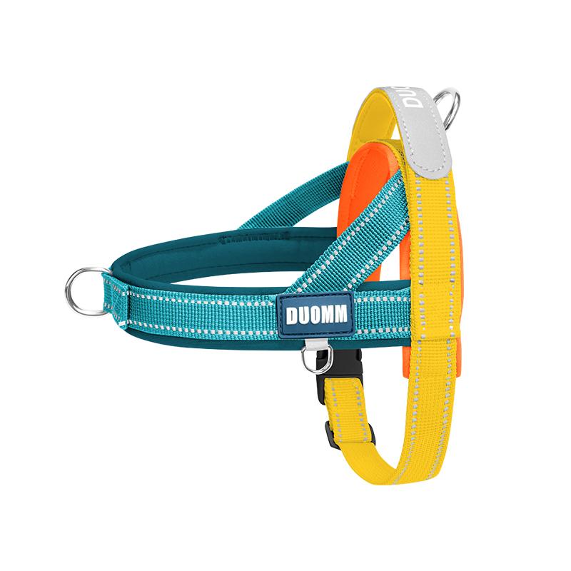 Saddle-Style Dog Harness with Handle Reflective Puppy Anti-Pull Adjustable Small Medium Dog Walking Outdoor Hiking Pet Harness