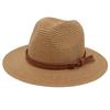 Summer Straw Woven Hat Wide Brim UV Protection Beach Panama Hat Soft Breathable Fedora Sun Hat