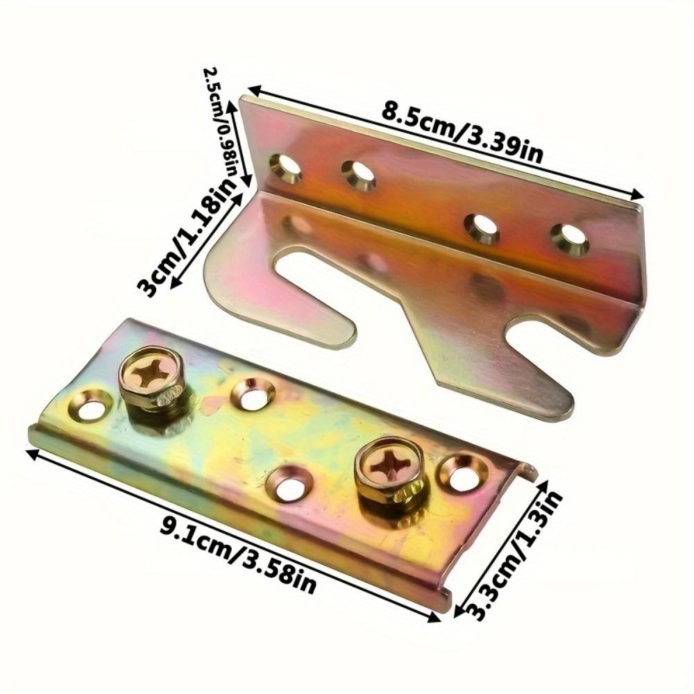 4 Stück Bettgitterhalterungen Ultra-Robust und Langlebig Einfache Installation ohne Zapfen Rutschfeste Bettgestellstütze Inklusive Schrauben für bequeme Montage