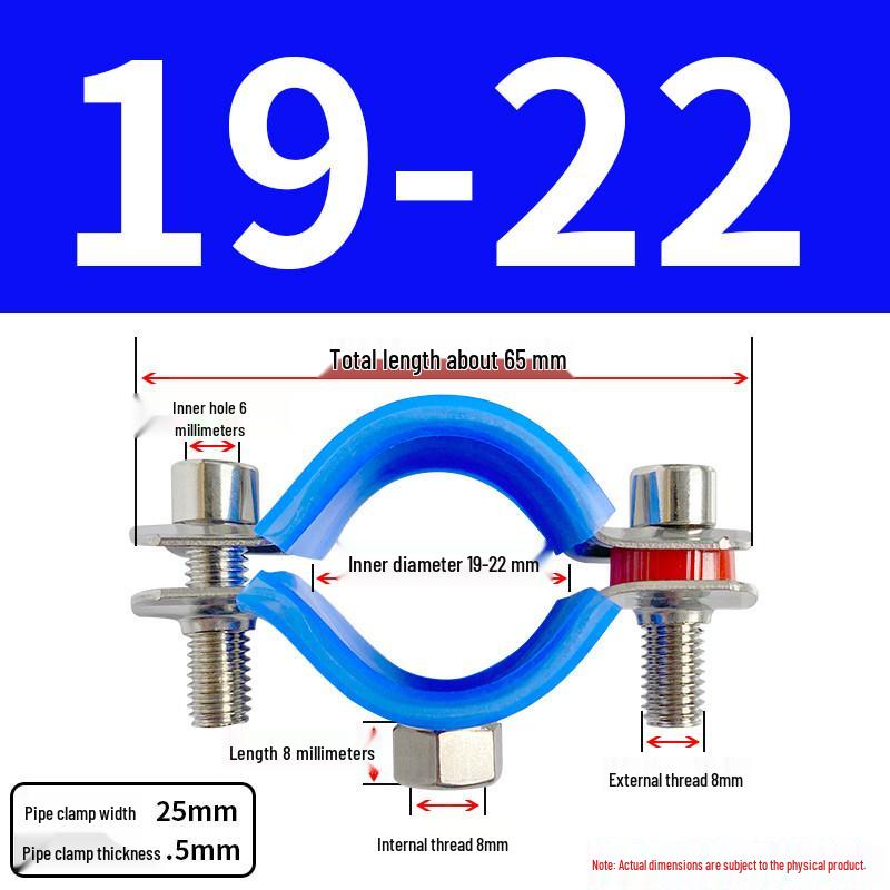 Stainless Steel Pipe Clamp Bracket with M8 Nut for Cable and Gas Pipes