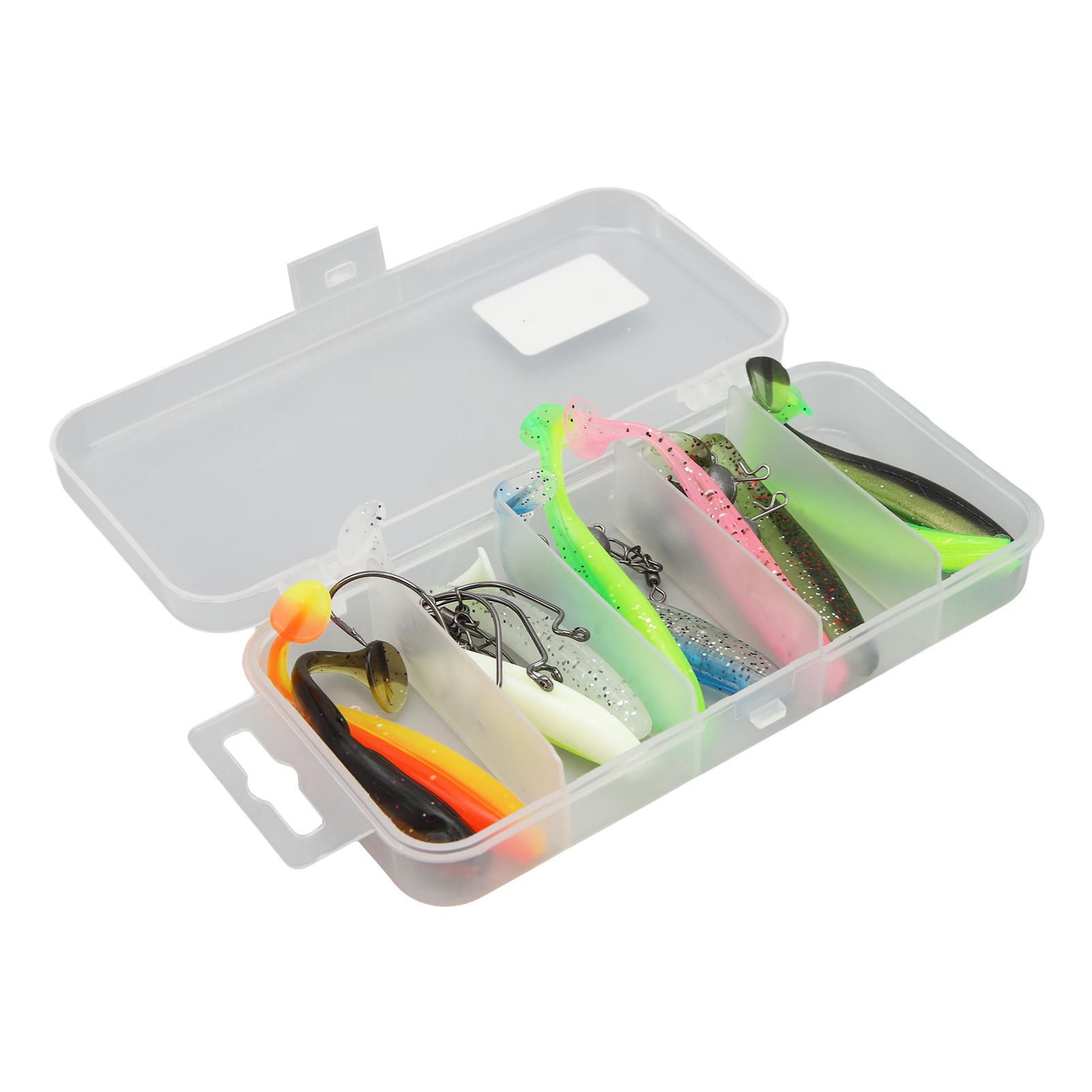 Рыболовная приманка 7 см Силиконовая мягкая двухцветная с Т-образным хвостом Набор рыболовных приманок Набор рыболовных аксессуаров для морской рыбалки