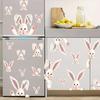 Yousheng 6 Sheets Easter Bunny Window Clings Reusable Static Window Decals for Spring Party Home Classroom Office Decoration