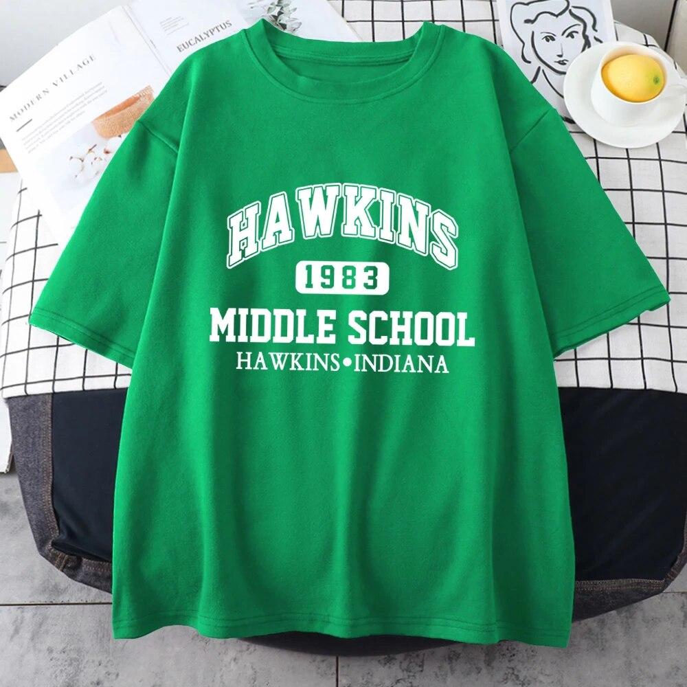 Hot Sale Brand 1983 Print Cotton Short Sleeve For Unisex Vintage Street Hip Hop Tops Oversize Breathable T-Shirts Mans Tee Clothing