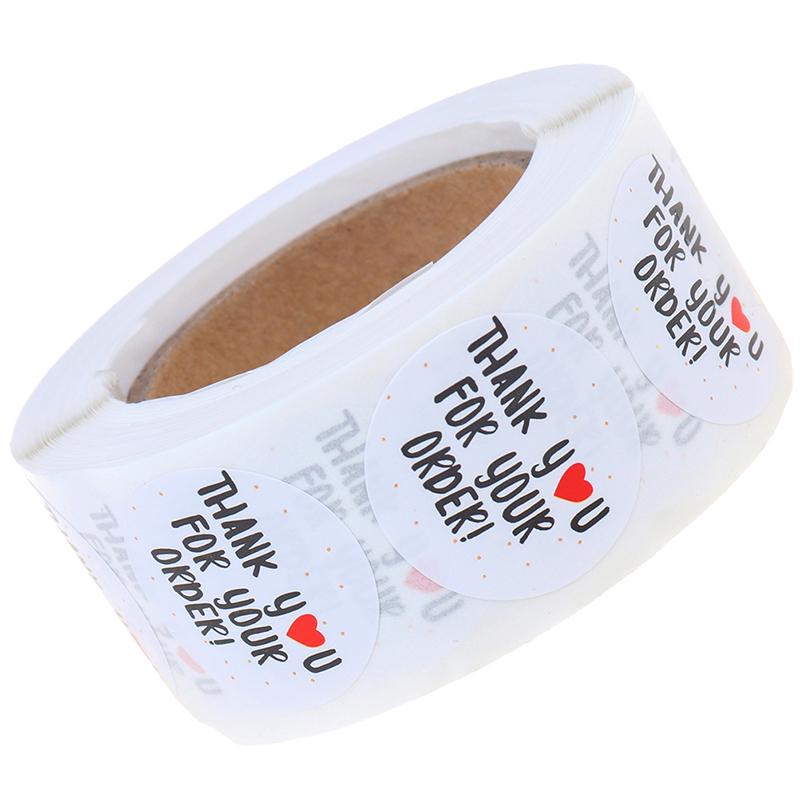 

500 шт. круглых наклеек «Спасибо за заказ» в форме сердца «Спасибо за покупки» 500pcs