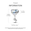 925 Sterling Silver Love You Mom Entwined Infinite Hearts Charm Fit Bracelet for Women Necklace Fine Jewelry