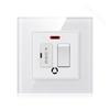86 Type UK 13A Switch With Fuse Electrical Switch Light Spurs Neon Black White Grey Tempered glass Fuse 13A Wall Switch Panel