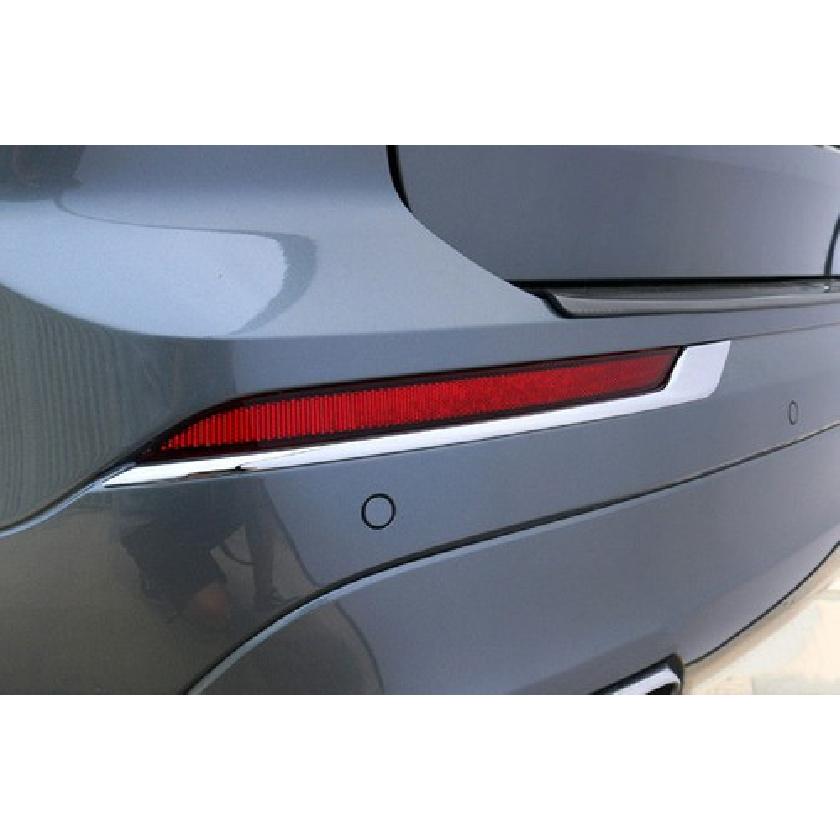 For Volvo XC60 2018- Chrome Rear Bumper Fog Light Lamp Eyelid Cover Trim 2pc