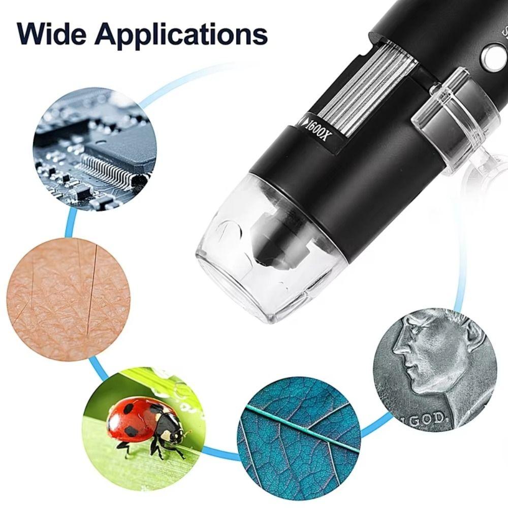 3 in 1 Handheld Electronic Microscope Portable LED Magnifier Microscopes Laboratory Use
