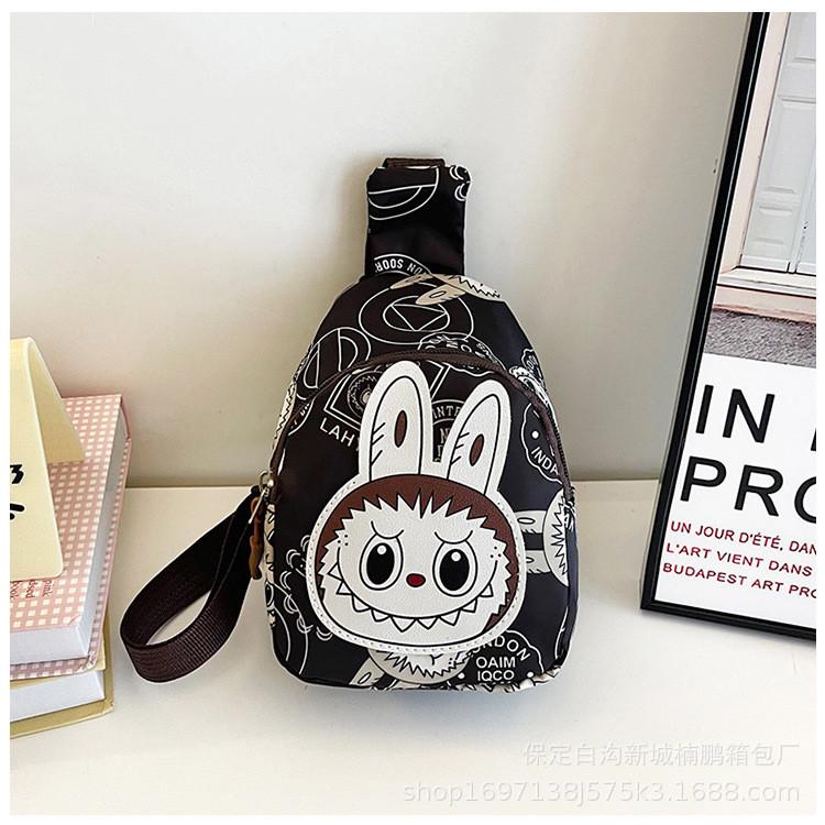 Eyecatching And Stylish Nylon Childrens Chest Bag Featuring Playful Cartoon Designs In Colors Various
